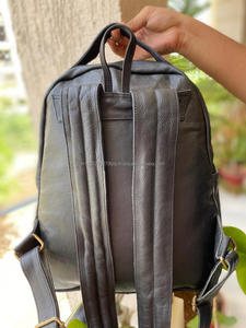 New Real Handmade Hair on Hide <b>Fur</b> Leather Backpack Retro Genuine Natural Cowhide Leather Vintage Unisex Casual Work Laptop <b>Bags</b> - Product Image 5