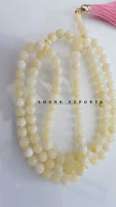 Resina de ámbar blanco Tasbih Misbah Subha cuentas de oración islámica 33 cuentas redondas musulmán Zikr Dhikr Tasbeeh Rosario para regalo y Namaz - Product Image 6