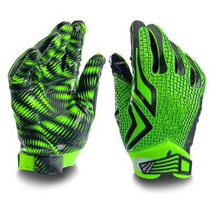 Gants de football américain personnalisés de haute qualité pour équipes et clubs, avec paume confortable, antidérapants, unisexes et personnalisables – Vente en gros - Product Image 1