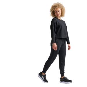 Venta al por mayor de manga larga de cuello redondo Crop Top camiseta Casual sólido de ajuste suelto entrenamiento recortado pulóver sudadera para las mujeres - Product Image 1