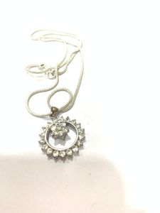 A High Quality Hot Sale Sunflower Pendant Round Brilliant Zircon Necklace For Women German <b>Silver</b> Wear Romanticr Women Jewelry - Product Image 4