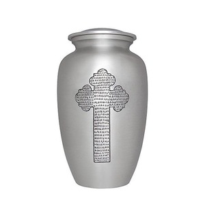 Classic Metal Cremation Urn Set with Heart and <b>Mini</b> <b>Vase</b> Traditional Design Sympathy Use Durable Finish - Product Image 2