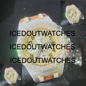 Montre en diamant Moissanite Iced Out, prix direct usine, style hip-hop, cadeau de fiançailles - Product Image 4
