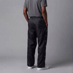 Hot Selling Custom Elastic Waist Mesh Fabric Lining Track <b>Pants</b> Custom Letter Reflective Print Nylon Sweatpants Men's <b>Pants</b> - Product Image 6