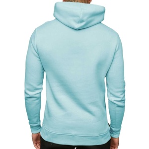 Sudadera con Capucha Azul Cielo para Hombre, Corte Regular, Felpa de Algodón, Informal, con Bolsillo Tipo Canguro 2026 - Product Image 2