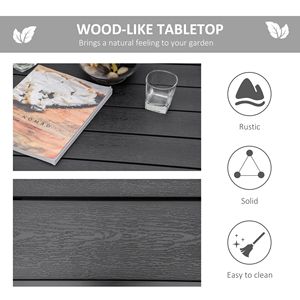 "Lightweight Modern Outdoor Aluminum <b>Folding</b> Patio <b>Dining</b> <b>Table</b>" - Product Image 4