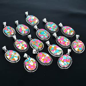 Collares con colgante fino de Plata de Ley 925, piedras preciosas de caramelo de cobre Rosa Natural, joyería de mujer de varios estilos, regalo de cumpleaños - Product Image 2