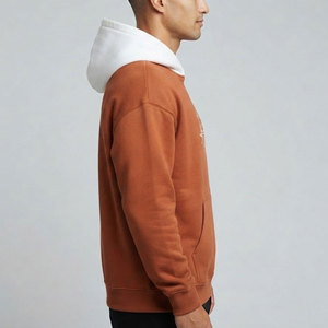 Sweat-shirts décontractés d'hiver pour hommes - Motif uni, mélange polyester/coton, séchage rapide et écologique, vêtements d'extérieur - Product Image 2
