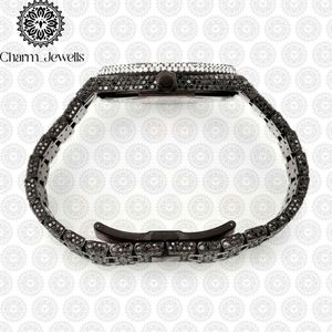 Montre de luxe pour homme Charm Jewells en acier inoxydable, boîtier de 40 mm, mouvement mécanique, date automatique, cristal saphir lumineux, étanche 10 bars - Product Image 4