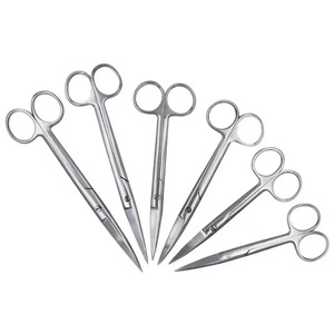 Animal Veterinary Vet Medical Manual Stainless Steel Surgical <b>Scissors</b> Straight Curved Tip for Cats & Horses CE Certified - Product Image 3