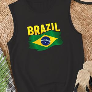<b>BRAZIL</b> flag illustration Women's casual vest - Product Image 4