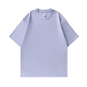 Bangladesh CN Factory 220G Heavyweight Pure Cotton Men Women Drop Shoulder T Shirt Loose Fit Solid Color Crew Neck Casual <b>TShirt</b> - Product Image 4