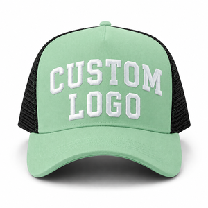 Custom Five Panel Trucker <b>Hat</b> Breathable Mesh Snapback Premium Embroidery Private Label Wholesale <b>Cap</b> Manufacturer - Product Image 5