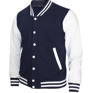Custom logo Embroidered Canvas <b>Thin</b> Varsity <b>Jacket</b> for Men Street Spring Autumn University Unisex Outdoor Pu Sleeve Front - Product Image 1