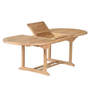 Table à manger ovale pliable | Bois d'acacia massif | Utilisation intérieure et extérieure | Fournisseur en gros du Vietnam - Product Image 4