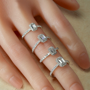 Bague en argent 925 avec diamant de laboratoire 14 carats, rapport IGI personnalisé, VVS VS CVD émeraude 1ct 2 carats 3 carats 4 carats - Product Image 3