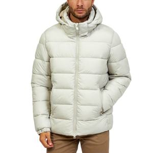 Custom Made <b>Men's</b> Canvas Cow Skin Reversible Fashion <b>Puffer</b> Padded <b>Jacket</b> Latest Design Hooded Winter <b>White</b> Plus Size Zipper - Product Image 1