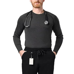 T-shirts élégants pour uniformes d'hôpital, sous-vêtements médicaux, chemises grises pour infirmiers, uniformes pour hommes pour blouses d'hôpital et tenues médicales - Product Image 1