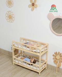 Lit bébé en rotin Nhat Minh, design tropical, pour bébés de 0 à 3 ans, lit enfant, matériau naturel, utilisation sûre et saine - Product Image 5