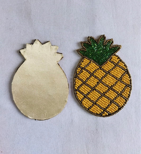 Posavasos de Piña Hechos a Mano con Cuentas, Lindos Mantelillos de Frutas Irregulares, Ecológicos, Modernos, Tamaño Personalizable - Product Image 5