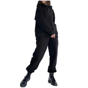 Vente en gros de sweats à capuche pour femmes en coton éponge français surdimensionnés de haute qualité avec logo brodé personnalisé Fabricants de marque privée - Product Image 1