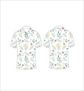 Men's <b>White</b> Floral Print <b>Polo</b> Shirt Short Sleeve Casual Summer Golf Shirt - Product Image 6