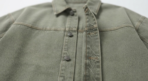 Men's Dyed Summer Washed Denim <b>Jacket</b> Regular Fit Button Front <b>Patch</b> Pockets Long Sleeve Casual Outerwear - Product Image 4