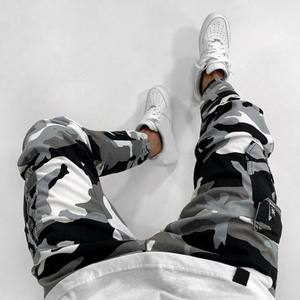 Pantalones Cargo Slim Fit para Hombre, Estampado de Camuflaje, Mezclilla de Algodón, Estilo Casual, para Otoño - Product Image 5