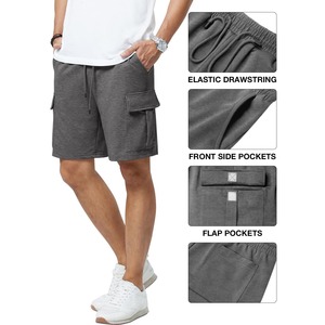 Pantalones Cortos Cargo para Hombre, 100% Algodón, Ecológicos, Servicio OEM, Ropa Casual de Calle, Verano - Product Image 5
