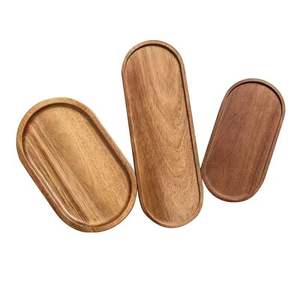 Plateau de table en bois d'acacia robuste avec surface polie lisse pour un nettoyage facile - Product Image 1