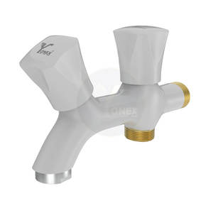 Grifo Doble Premium con Sistema de Control de Agua Dual, Cuerpo de Latón Resistente, Cromado Antioxidante, para Uso en Suministro de Agua - Product Image 1