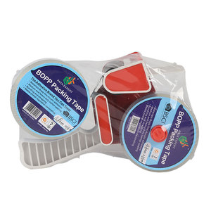 Ruban d'emballage adhésif transparent BOPP personnalisé avec thermofusible simple face en acrylique fort pour distributeur de carton imprimé - Product Image 1