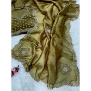 Saree de Jarkhan de designer Diamond Work pour les robes de soirée et de cocktail - Product Image 4