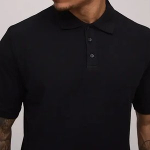 Polo noir 2026 en promotion – Vente en gros de polos 100 % coton avec logo brodé, polos de golf unis, polos personnalisés - Product Image 4