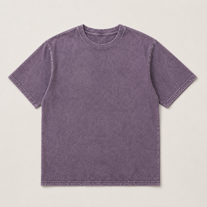 T-shirt Homme Col Rond Personnalisé 240 GSM, Lavage Vintage, Respirant, 100% Coton, Grammage Lourd, Coupe Oversize, Épaules Tombantes, Style Streetwear - Product Image 4