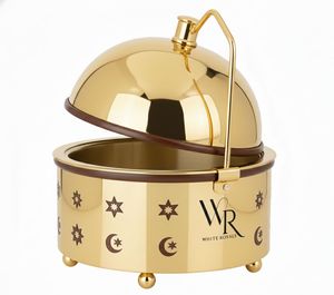Olla Moderna de Acero Inoxidable Personalizable con Revestimiento de Esmalte Ecológico para Hotpot Árabe, Bodas y Fiestas, Apta para Gas e Inducción - Product Image 5