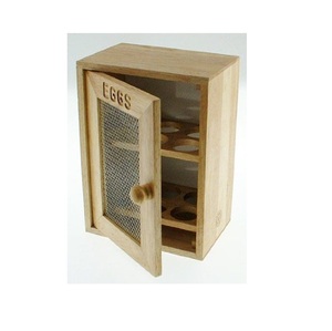 Support à œufs en bois fait main pour œufs frais de la ferme, offrant une construction robuste et un rangement facile en cuisine - Product Image 1
