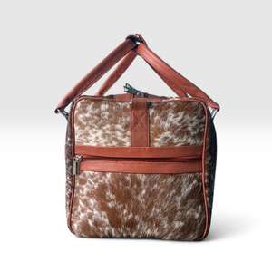Bolsa de Viaje de Piel Auténtica de Lujo OEM, con Cierre, para Fin de Semana, Modelo LHDB-0091 - Product Image 4