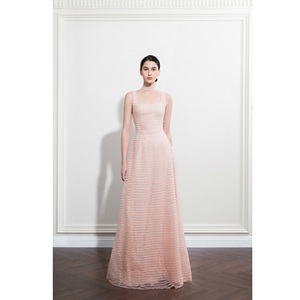 New <b>Top</b> Women's Formal Dresses ALESSIA LAYERING EMB DRESS Maxi Shoulder Straps Cord Quilting A-line Elegant Women's Dresses - Product Image 4