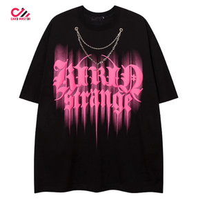 Camiseta Oversize Personalizada para Hombre, Precio al por Mayor, Color Personalizado, Manga Corta, Cuello Redondo, Estilo Urbano, Impresión Digital, Alta Calidad, Ecológica - Product Image 1