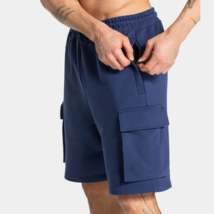 Shorts de sport décontractés respirants 180g en coton 100% avec cordon de serrage pour hommes, style streetwear tendance - Product Image 6