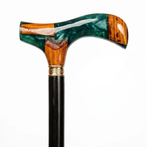 Bastón de madera hecho a mano |   Bastón de Diseño con Mango de Resina |   Bastón de Lujo para Hombre, Soporte para Personas Mayores - Product Image 1