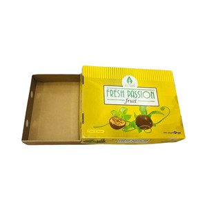 OEM Rectangle UV Advantage Rigid Corrugated Board <b>Packaging</b> 25*25*5cm Folding Cardboard Box Passion Fruit Recycled Materials - Product Image 4