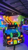 Simulateur de course tout-terrain X pour enfants, machine de jeu vidéo de course automobile en fibre de verre, à monnayeur, écran LCD 17 pouces, puissance 380W, pour intérieur, anglais, garantie 1 an