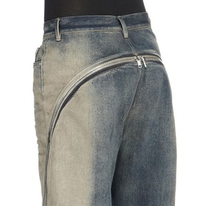 Trousers Manufacturer Custom Baggy Denim <b>Jeans</b> <b>Men</b> Custom Heavyweight Designer Washed Zipper Stacked <b>Jeans</b> - Product Image 4