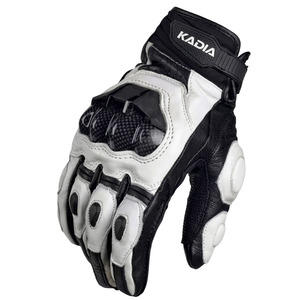 high quality custom logo Leather Protected Full Finger Cycling Motorcycle <b>Gloves</b> Breathable Wear-Resistant Buckle Closure Unisex - Product Image 4