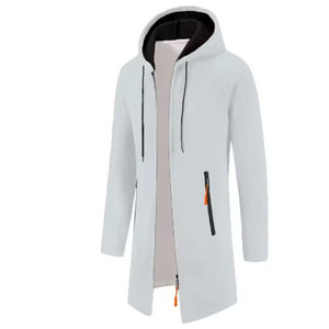 Sweat à capuche à manches longues pour homme, pull en polaire 100% coton, coupe ample, style streetwear, chaud, impression personnalisée, veste d'automne - Product Image 1