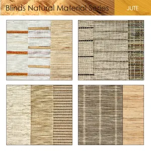 Jute Material Roman Blind With 40% Linen Yarn + 40% Ramie Yarn + 20% Bamboo Fiber