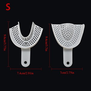 Juego de Bandejas para Impresiones Dentales de Plástico Blanco, Superior e Inferior, Tamaños S, M, L, Herramienta Manual de Odontología, Material de Laboratorio, CE - Product Image 4