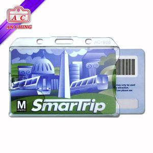 Porte-badge en plastique transparent à deux cartes - Product Image 2